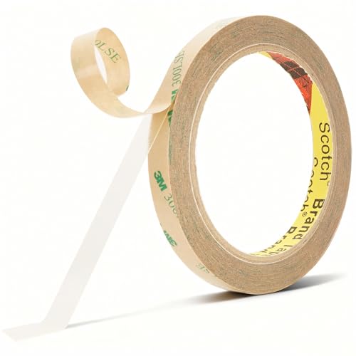 3M 300LSE Double Sided Tape Heavy Duty, 0.39" × 36 Ft Clear Ultra Thin High Strength Automotive Mounting, Waterproof for Car Trim, Mirror, Rv, LED Strips, Electronics Invisible Bonding (0.39" × 36 Ft) - size: 0.39" × 36 Ft