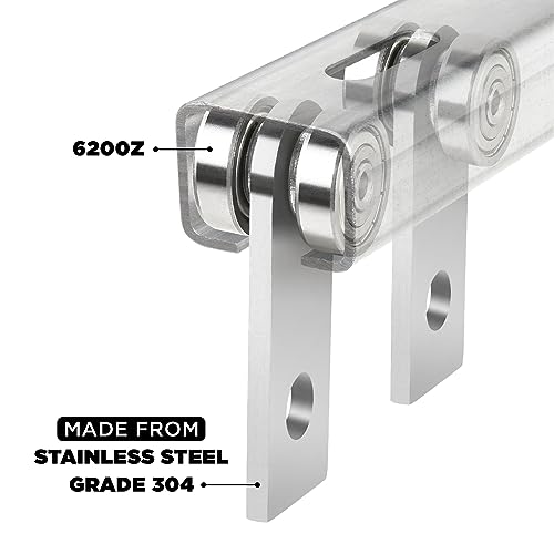 2 Wheels Trolley Assembly Rollers for 1-5/8" Strut Channel (Set 4)