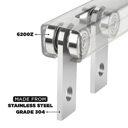 2 Wheels Trolley Assembly Rollers for 1-5/8" Strut Channel (Set 4)