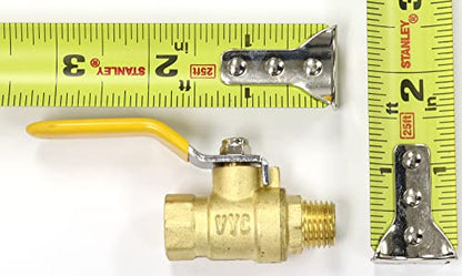 Vibrant Yard Co. LLC Lead-Free Brass Ball Shut Off Valve, 1/4 in NPT, Qty 1