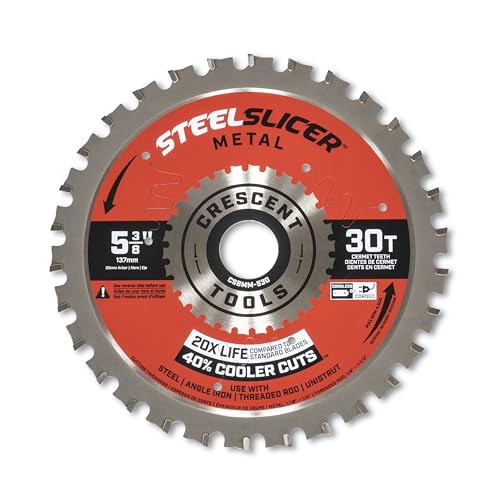 Crescent 5-3/8" x 30-Tooth SteelSlicer™ Medium Metal Circular Saw Blade - size: 5-3/8" x 30T, style: Metal Cutting