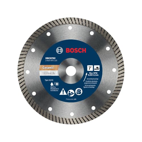 Bosch DBC0702 7 in. Premium Specialized Turbo Rim Diamond Wheel for Precise Cuts - size: 7 in