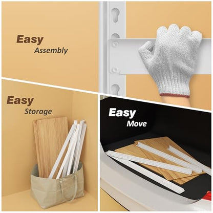 5 Tier White Closet Storage Shelves 36" W x 16" D x 72" H - size: 36" W x 16" D x 72" H