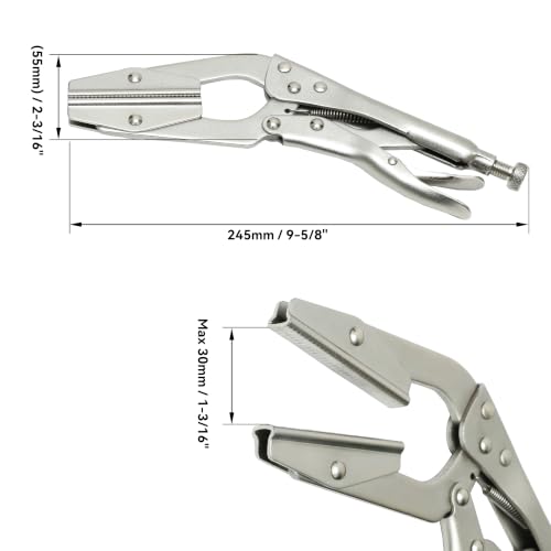 HFS(R) Pinch Off Locking Pliers, Heavy Duty Hose Clamp Tool, 10-1/2 Inch (2-Pack), Wider Jaws for Full Pinch, Angled Arms for Comfort, Ideal for Heater, Radiator, Water, Vacuum, Fuel & Air Lines