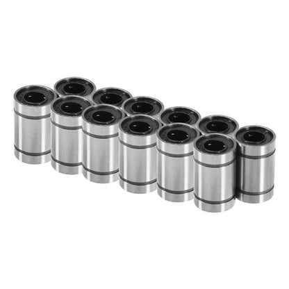 12PCS LM6UU Linear Bearings, 6mm Bore Dia Linear Motion Bushing with Double Side Rubber Seal Great for CNC Machine 3D Printer - size: LM6UU