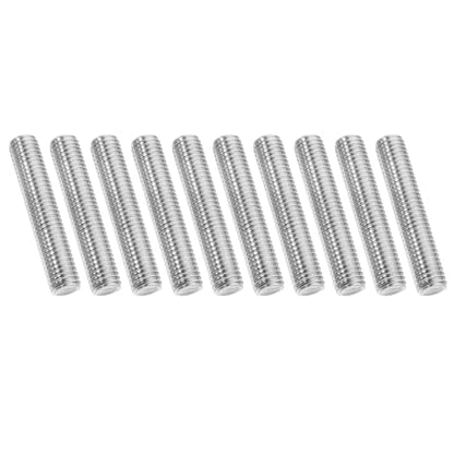 PATIKIL 1/2"-13 UNC 304 Stainless Steel Fully Threaded Rod, 10Pcs 2.5" Length Long Threaded Screw Right Hand Threads All Threaded Rod Studs for Anchoring Bolt, Clamps, Hangers and U-Bolts - size: 1/2"-13 x 2.5"