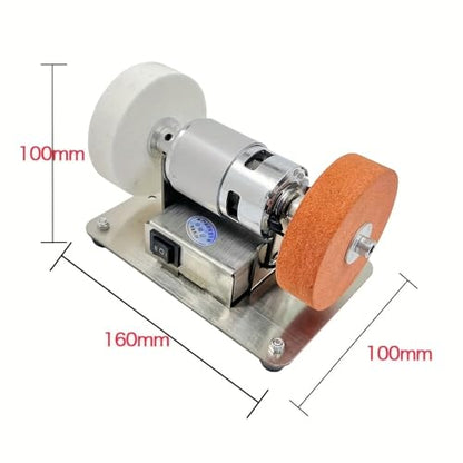 Mini Bench Grinder, Electric Multi-Purpose Grinding Machine for Metal, Wood, Knife Making, Jewelry Buffing, 6.3 x 3.5 Inch Base