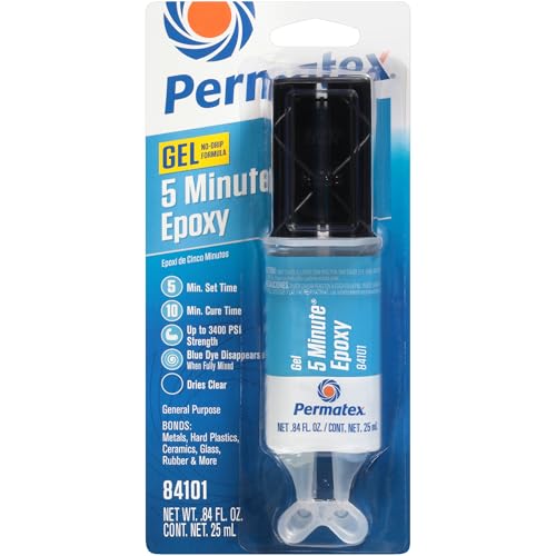 Permatex 84101 PermaPoxy 5 Minute General Purpose Epoxy, 0.84 oz. - size: 0.84 Ounce, style: Gel