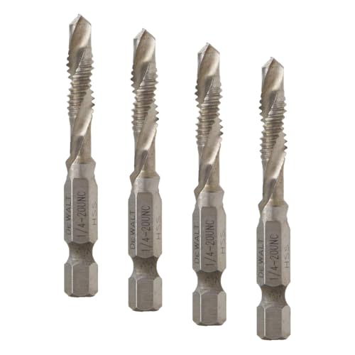 DEWALT Drill Tap, UNC, 1/4-Inch (DWADT1420) (Pack of 4) - size: 1/4 in (Pack of 4)