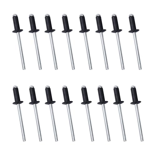Maozaa 100 PCS 1/8" x 1/2" Aluminum Blind Rivets, 3.2 x 12mm Pop Rivets, Black - color: Black, size: 1/8" x 1/2"