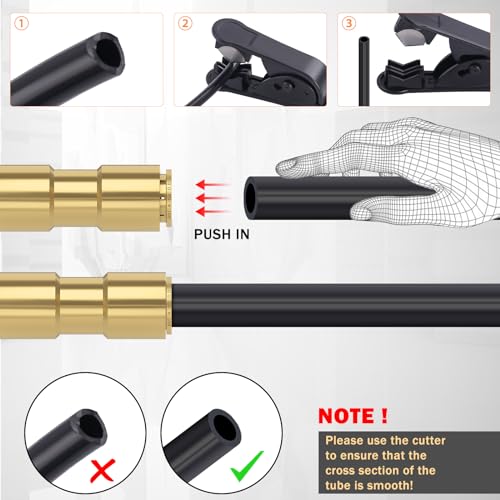 CheeMuii 6PCS 1/2" Brass DOT Air Line Fittings DOT Brass Straight Union - size: 1/2IN-6PCS