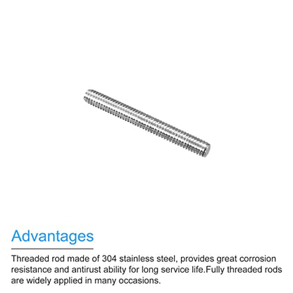 MECCANIXITY Fully Threaded Rod M4 x 30mm 0.7mm Thread Pitch 304 Stainless Steel Right Hand Threaded Rods Bar Studs 5 Pack - size: M4 x 30mm