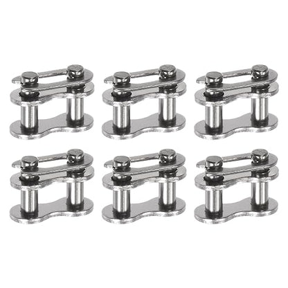uxcell 6Pcs #25 Chain Master Connector Link Roller 1/4" Pitch Stainless Steel Standard Connecting Split Links for 04C Chain - size: 1/4-inch