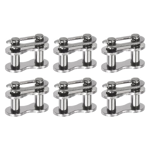 uxcell 6Pcs #25 Chain Master Connector Link Roller 1/4" Pitch Stainless Steel Standard Connecting Split Links for 04C Chain - size: 1/4-inch