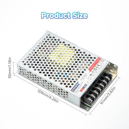 BTF-LIGHTING Power Supply DC24V 150W UL Recognized Component for LED Strip - size: 24V150W