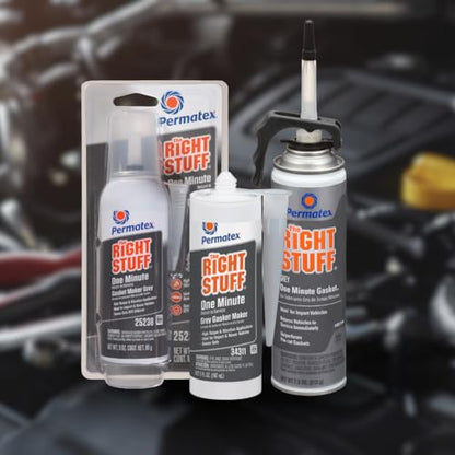 Permatex 25238 The Right Stuff 1 Minute Grey Gasket Maker, 3 oz - size: 3 Fl. Oz., style: The Right Stuff 1 Min