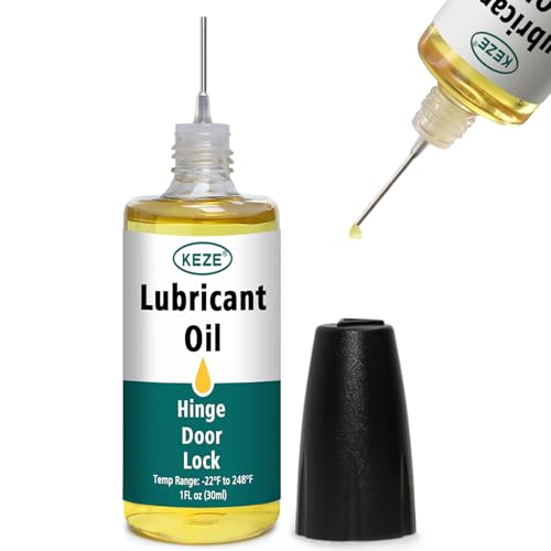 Keze Door Hinge Lubricant Door Squeaky Fix Lubricating Oil for Noise Synthetic Knife Oil Lube for Lock Hinge Hair Trimmers Knife Pivot Machine Tools Watch Keyhole with Needle Oiler 1 oz, 1 Pcs - color: Door Hinge Oil, size: 1 oz