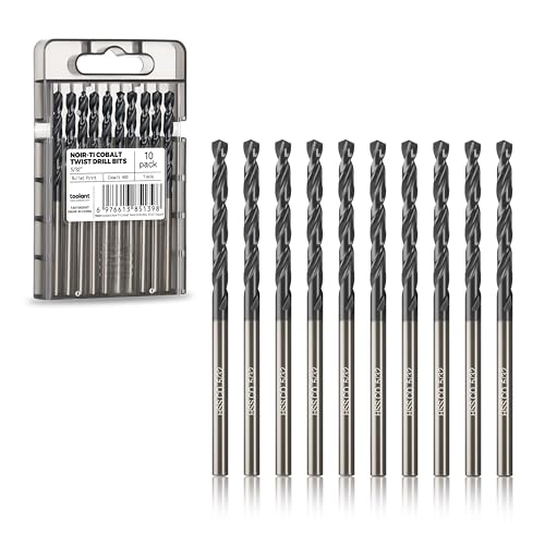 toolant 5/32" Cobalt Drill Bit Set(Pro) Titanium Aluminum Nitride Coated (TiAlN), 10-Piece Bulk - size: 5/32 in (10pcs)