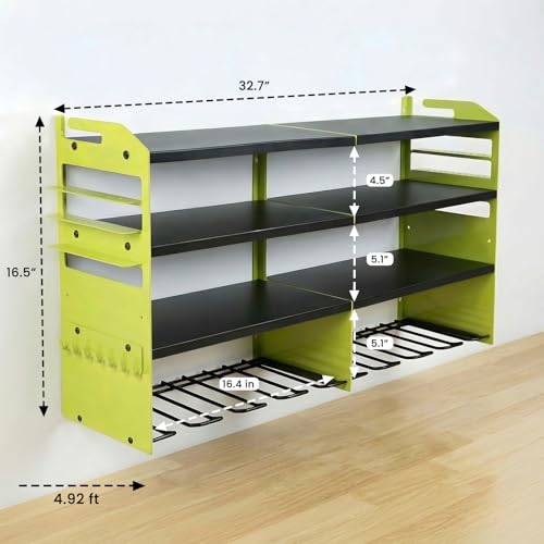 Large Power Tool Organizer Wall Mount - color: Green