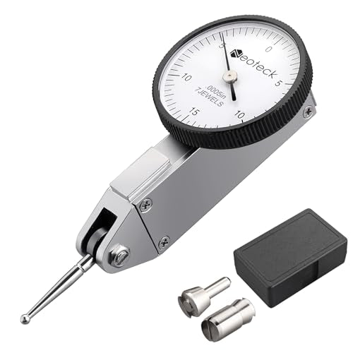 Neoteck 0-0.03"/0.0005" Dial Test Indicator with Storage Case,Brass Body - color: Silver