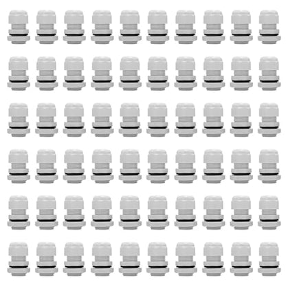 MAKERELE 1/2'' NPT Nylon Cable Gland Strain Relief, Waterproof IP68 - color: Grey, size: 1/2" 50pcs BAG
