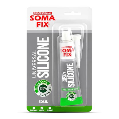 Gray Silicone Caulk (No Gun Needed) Flexible & Waterproof Caulking Tube - color: Gray