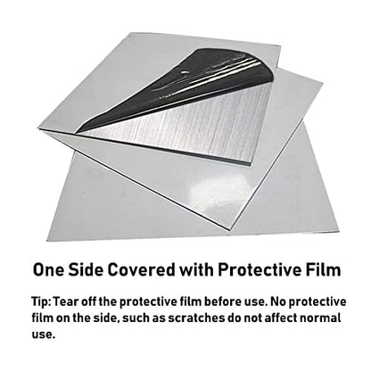 304 Stainless Steel Sheet, 24 Gauge 0.02" Thickness x 8" Width x 8" Length, 304 Stainless Steel Metal Strip Plate (Brushed Finish) for Industry, Machinery, DIY Engineer, Home Decoration, 2 Pcs - size: 8"W × 8"L, style: 24Ga Thickness