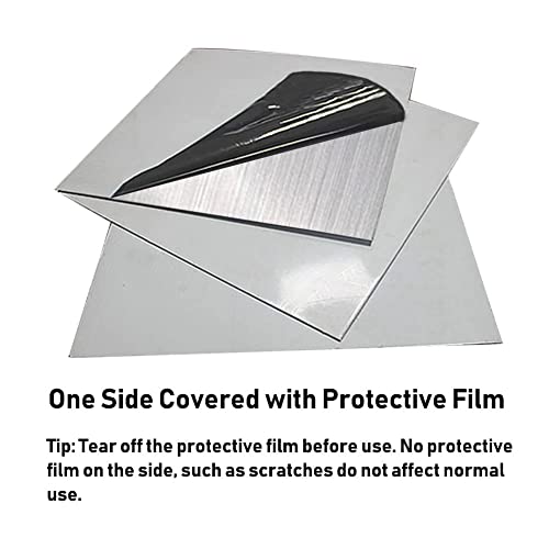 304 Stainless Steel Flat Bar, 14 Gauge(2mm) × 1" × 10", 1Pcs, Brushed Finsh Steel Sheet, One-Sided Film Steel Plate for Industry Machinery DIY Engineering Home Decoration - size: 14 Gauge, style: 1" W × 10" L