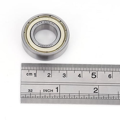 XIKE 6002ZZ Shielded Deep Groove Ball Bearings, 15x32x9 mm, 2-Pack - size: 6002ZZ - 15x32x9 mm