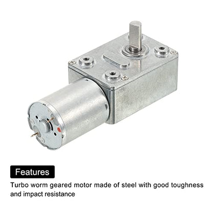MECCANIXITY DC 6V 30RPM Turbo Worm Geared Motor 6mm D Shaft High Torque Gear Box Reduction Electric Motor - size: 30RPM, style: DC 6V