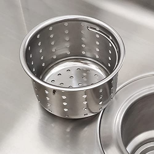 GZILA Kitchen Sink Drain Basket Only, 3-inch Basket for Kitchen Sink Strainer Replacement, Deep Cup Strainers with Handle, SUS 304 Stainless Steel - color: Stainless-steel