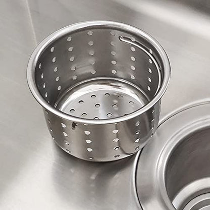 GZILA Kitchen Sink Drain Basket Only, 3-inch Basket for Kitchen Sink Strainer Replacement, Deep Cup Strainers with Handle, SUS 304 Stainless Steel - color: Stainless-steel