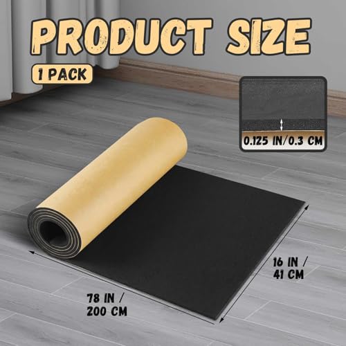 1 Pc 78 x 16 x 1/8 Inch Large Closed Cell Foam, Marine Foam Roll, Black - size: 78 x 16 x 1/8 Inch