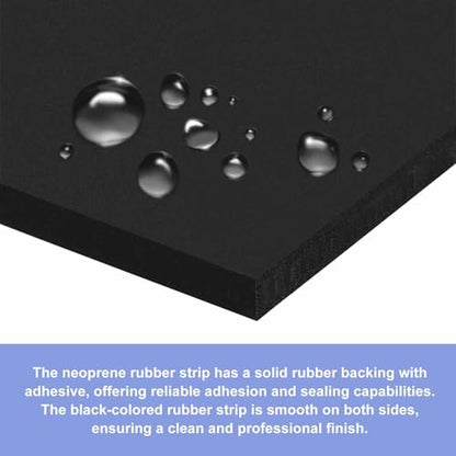 MECCANIXITY Adhesive Neoprene Rubber Strips Sheet Thick - color: Yellow, size: 4" x 118" x 0.12"