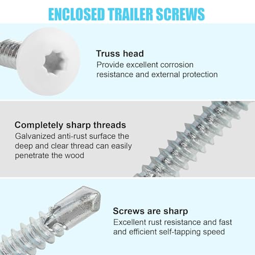 Enclosed Trailer Screws Self Tapping White 100 Pack #10 x 3/4 Inch - color: White, size: #10 x 3/4 Inch