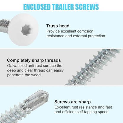 Enclosed Trailer Screws Self Tapping White 100 Pack #10 x 3/4 Inch - color: White, size: #10 x 3/4 Inch