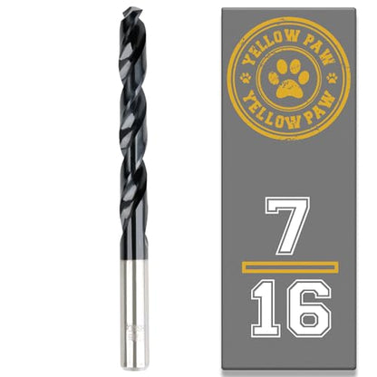 7/16 Inch Drill Bit For Metal - Industrial Grade M35 Cobalt Titanium Aluminum Nitrite - 7/16" Diameter & Total Length of 5-1/2" With Working Length of 3-3/4" Easily Drill Into Metal, Steel, & Aluminum - size: 7/16"
