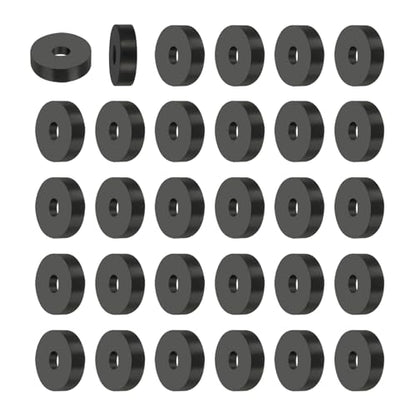 PATIKIL Multi Purpose Rubber Spacer, 30Pcs 6mm ID x 25mm OD x 6mm T Neoprene Round Anti-Vibration Isolation Pads Isolator Rubber Bushings Spacer Washer for HVAC Bolts Car Accessories - size: 6mm ID x 25mm OD x 6mm T