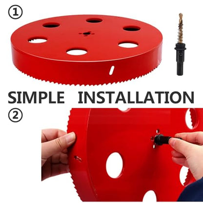 250mm / 9.8 inch HSS Bi-Metal Hole Saw Hole Drilling Cutter for Wood - size: 250mm / 9.8 inch