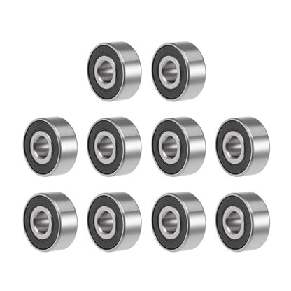 TOP-VIGOR 10Pcs 1603-2RS Deep Groove Ball Bearings, Z2 5/16 Inch x 7/8 Inch x 11/32 Inch Double Sealed Industrial Bearings, Chrome Steel Skateboard Bearings for Electrical Instrument Equipment - size: 1603-2RS, 5/16″x7/8″x11/32″
