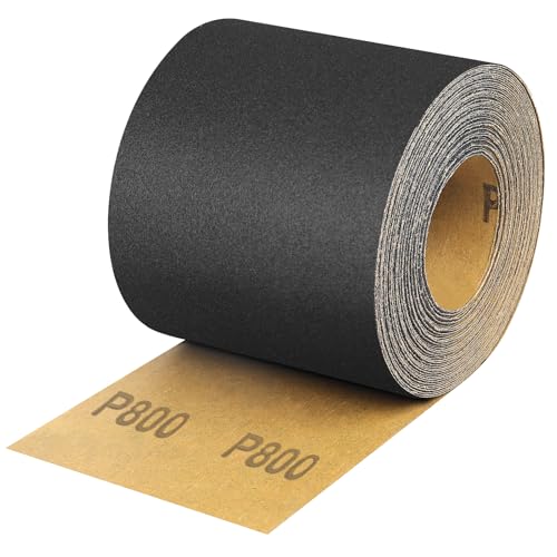 Sandpaper Roll 800 Grit, Wet Dry Sand Paper 3-2/3" Wide 11 Yard - style: 800 Grit