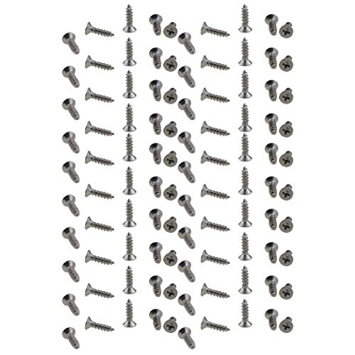 XunLiu M1.7X6mm 304 Stainless Steel Self-Tapping Screws 100 Pack - size: M1.7X6mm