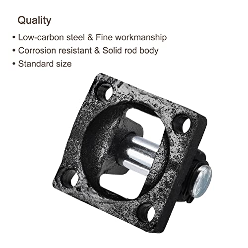 PATIKIL 50x50x32mm Air Cylinder Pneumatic Rod Pivot Clevis Mounting Bracket Rear Mount Part, Black - size: 50 x 50 x 32mm