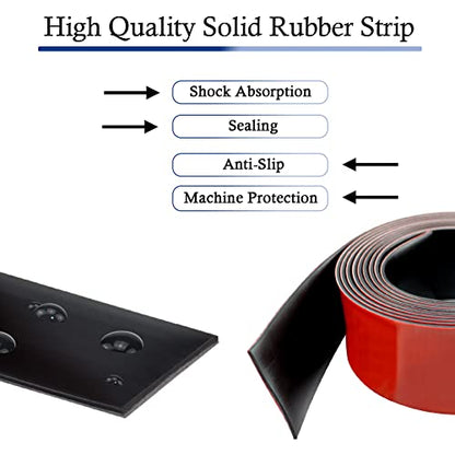LSGCQ Neoprene Rubber Strips with Adhesive Backing Rubber Sheets - size: 2” Wide x 1/16" Thick x 40' Long