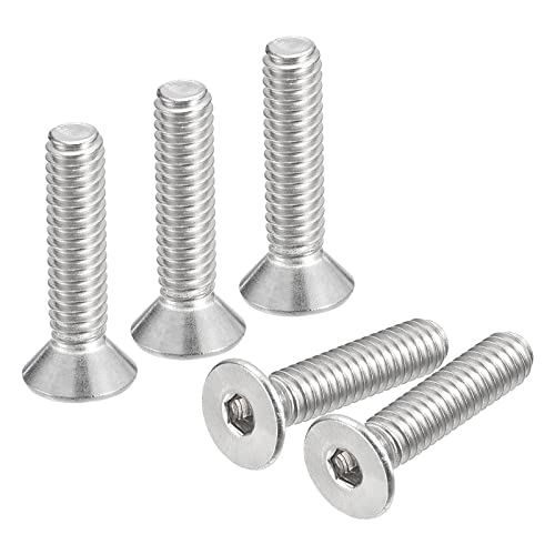 uxcell #8-32x3/4 Flat Countersunk Head Socket Cap Screws, 50Pcs 304 Stainless Steel Hex Socket Flat Head Screws, Full Thread, Countersunk Bolts - size: #8-32x3/4"