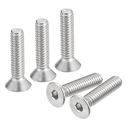 uxcell #8-32x3/4 Flat Countersunk Head Socket Cap Screws, 50Pcs 304 Stainless Steel Hex Socket Flat Head Screws, Full Thread, Countersunk Bolts - size: #8-32x3/4"