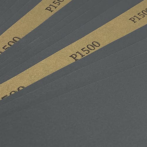 1500 Grit Wet Dry Sandpaper, 15PCS 9x11 Inch Silicon Carbide Sanding Sheets - style: Grit 1500