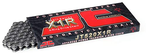 JT Chain JTC520X1R3102DL (520 Series) Black Steel 102 Link Heavy Duty X-Ring Chain with Connecting Link - color: Black Steel, size: 102-Links