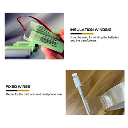 Viaky 3 Rolls High Temperature Tapes, 20mm*108ft Heat Resistant Tape No Residue Heat Transfer Adhesive Tape for Sublimation, Electronics, Soldering, 3D Printing, Heat Press（Clear） - color: Transparent