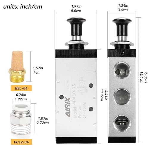 1/2" NPT Manual Control Valve 4R410-15, 5-Port 2-Position Hand Valve - size: 1/2'' NPT, style: 5 Way 2 Position
